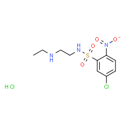 ChemSpider 2D Image | 5-Chloro-N-[2-(ethylamino)ethyl]-2-nitrobenzenesulfonamide hydrochloride (1:1) | C10H15Cl2N3O4S