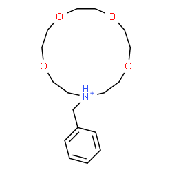 ChemSpider 2D Image | 13-Benzyl-1,4,7,10-tetraoxa-13-azoniacyclopentadecane | C17H28NO4