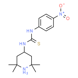 ChemSpider 2D Image | 2,2,6,6-Tetramethyl-4-{[(4-nitrophenyl)carbamothioyl]amino}piperidinium | C16H25N4O2S