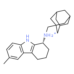 ChemSpider 2D Image | (1R)-N-(Adamantan-1-ylmethyl)-6-methyl-2,3,4,9-tetrahydro-1H-carbazol-1-aminium | C24H33N2