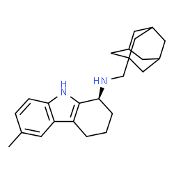 ChemSpider 2D Image | (1S)-N-(Adamantan-1-ylmethyl)-6-methyl-2,3,4,9-tetrahydro-1H-carbazol-1-amine | C24H32N2