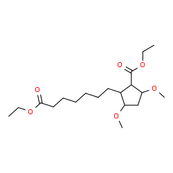 ChemSpider 2D Image | Ethyl 2-(7-ethoxy-7-oxoheptyl)-3,5-dimethoxycyclopentanecarboxylate  | C19H34O6