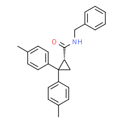 ChemSpider 2D Image | (1R)-N-Benzyl-2,2-bis(4-methylphenyl)cyclopropanecarboxamide | C25H25NO