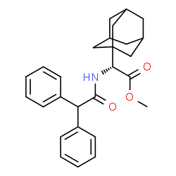 ChemSpider 2D Image | Methyl (2R)-adamantan-1-yl[(diphenylacetyl)amino]acetate | C27H31NO3