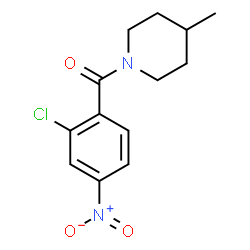 ChemSpider 2D Image | 1-(2-Chloro-4-nitrobenzoyl)-4-methylpiperidine | C13H15ClN2O3