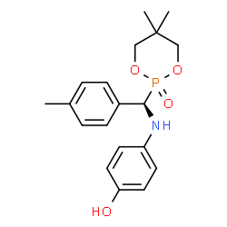 ChemSpider 2D Image | 4-{[(R)-(5,5-Dimethyl-2-oxido-1,3,2-dioxaphosphinan-2-yl)(4-methylphenyl)methyl]amino}phenol | C19H24NO4P