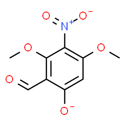 ChemSpider 2D Image | 2-Formyl-3,5-dimethoxy-4-nitrophenolate | C9H8NO6