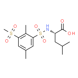 ChemSpider 2D Image | N-{[2,5-Dimethyl-3-(methylsulfonyl)phenyl]sulfonyl}-L-leucine | C15H23NO6S2