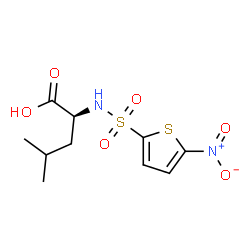 ChemSpider 2D Image | N-[(5-Nitro-2-thienyl)sulfonyl]-L-leucine | C10H14N2O6S2