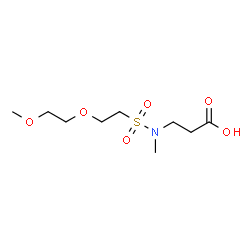 ChemSpider 2D Image | N-{[2-(2-Methoxyethoxy)ethyl]sulfonyl}-N-methyl-beta-alanine | C9H19NO6S
