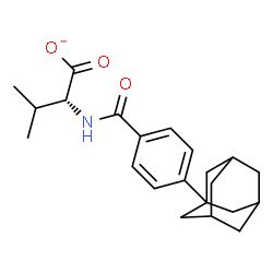 ChemSpider 2D Image | (2R)-2-{[4-(Adamantan-1-yl)benzoyl]amino}-3-methylbutanoate | C22H28NO3