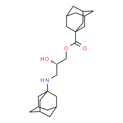 ChemSpider 2D Image | (2S)-3-(Adamantan-1-ylamino)-2-hydroxypropyl 1-adamantanecarboxylate | C24H37NO3