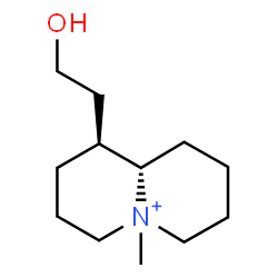 ChemSpider 2D Image | (1S,9aS)-1-(2-Hydroxyethyl)-5-methyloctahydro-2H-quinolizinium | C12H24NO