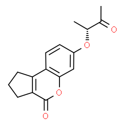 ChemSpider 2D Image | 7-{[(2R)-3-Oxo-2-butanyl]oxy}-2,3-dihydrocyclopenta[c]chromen-4(1H)-one | C16H16O4