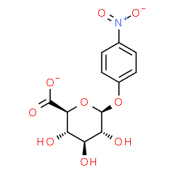 ChemSpider 2D Image | 4-Nitrophenyl beta-D-glucopyranosiduronate | C12H12NO9