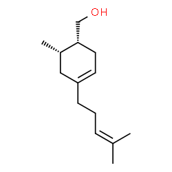 ChemSpider 2D Image | [(1R,6S)-6-Methyl-4-(4-methyl-3-penten-1-yl)-3-cyclohexen-1-yl]methanol | C14H24O