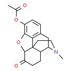 ChemSpider 2D Image | 17-Methyl-6-oxo-4,5-epoxymorphinan-3-yl acetate | C19H21NO4