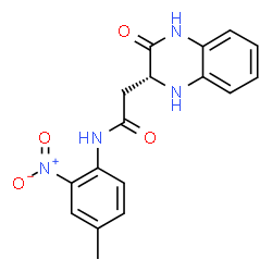 ChemSpider 2D Image | N-(4-Methyl-2-nitrophenyl)-2-[(2R)-3-oxo-1,2,3,4-tetrahydro-2-quinoxalinyl]acetamide | C17H16N4O4