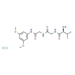 ChemSpider 2D Image | L-Valylglycyl-N-(3,5-dimethoxyphenyl)glycinamide hydrochloride (1:1) | C17H27ClN4O5