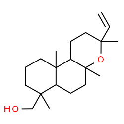 ChemSpider 2D Image | (3,4a,7,10a-Tetramethyl-3-vinyldodecahydro-1H-benzo[f]chromen-7-yl)methanol | C20H34O2