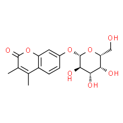 ChemSpider 2D Image | 3,4-Dimethyl-2-oxo-2H-chromen-7-yl beta-D-galactopyranoside | C17H20O8