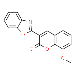 ChemSpider 2D Image | Coumarine, 3-(2-benzoxazolyl)-8-methoxy- | C17H11NO4