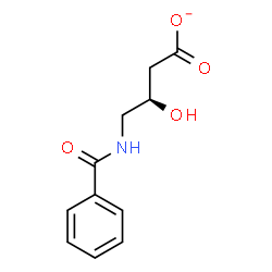 ChemSpider 2D Image | (3R)-4-(Benzoylamino)-3-hydroxybutanoate | C11H12NO4