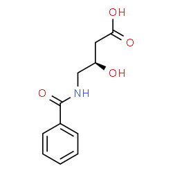 ChemSpider 2D Image | (3R)-4-(Benzoylamino)-3-hydroxybutanoic acid | C11H13NO4