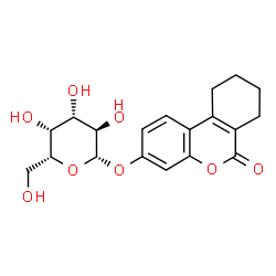 ChemSpider 2D Image | 6-Oxo-7,8,9,10-tetrahydro-6H-benzo[c]chromen-3-yl beta-D-galactopyranoside | C19H22O8