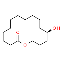 ChemSpider 2D Image | (13R)-13-Hydroxyoxacyclohexadecan-2-one | C15H28O3