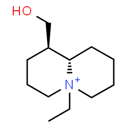 ChemSpider 2D Image | (1R,9aS)-5-Ethyl-1-(hydroxymethyl)octahydro-2H-quinolizinium | C12H24NO