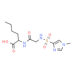 ChemSpider 2D Image | N-[(1-Methyl-1H-imidazol-4-yl)sulfonyl]glycylnorleucine | C12H20N4O5S