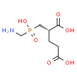 ChemSpider 2D Image | (2R)-2-{[(Aminomethyl)(hydroxy)phosphoryl]methyl}pentanedioic acid | C7H14NO6P