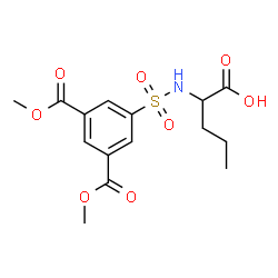 ChemSpider 2D Image | N-{[3,5-Bis(methoxycarbonyl)phenyl]sulfonyl}norvaline | C15H19NO8S