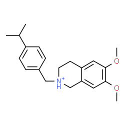 ChemSpider 2D Image | 2-(4-Isopropylbenzyl)-6,7-dimethoxy-1,2,3,4-tetrahydroisoquinolinium | C21H28NO2