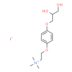 ChemSpider 2D Image | 2-[4-(2,3-Dihydroxypropoxy)phenoxy]-N,N,N-trimethylethanaminium iodide | C14H24INO4