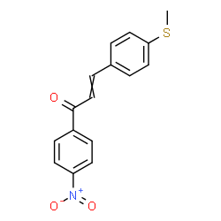 ChemSpider 2D Image | 3-[4-(Methylsulfanyl)phenyl]-1-(4-nitrophenyl)-2-propen-1-one | C16H13NO3S