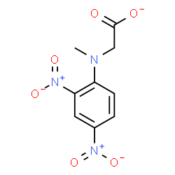 ChemSpider 2D Image | [(2,4-Dinitrophenyl)(methyl)amino]acetate | C9H8N3O6