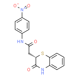 ChemSpider 2D Image | N-(4-Nitrophenyl)-2-[(2S)-3-oxo-3,4-dihydro-2H-1,4-benzothiazin-2-yl]acetamide | C16H13N3O4S