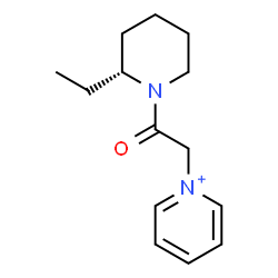 ChemSpider 2D Image | 1-{2-[(2R)-2-Ethyl-1-piperidinyl]-2-oxoethyl}pyridinium | C14H21N2O