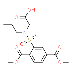 ChemSpider 2D Image | N-{[2,5-Bis(methoxycarbonyl)phenyl]sulfonyl}-N-propylglycine | C15H19NO8S