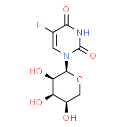 ChemSpider 2D Image | 5-Fluoro-1-(alpha-D-ribopyranosyl)-2,4(1H,3H)-pyrimidinedione | C9H11FN2O6