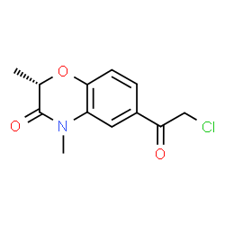 ChemSpider 2D Image | (2S)-6-(Chloroacetyl)-2,4-dimethyl-2H-1,4-benzoxazin-3(4H)-one | C12H12ClNO3