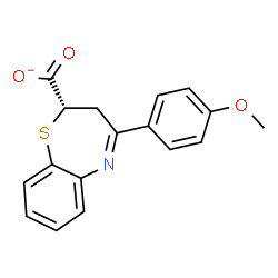 ChemSpider 2D Image | (2S)-4-(4-Methoxyphenyl)-2,3-dihydro-1,5-benzothiazepine-2-carboxylate | C17H14NO3S