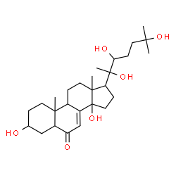 ChemSpider 2D Image | 3,14,20,22,25-Pentahydroxycholest-7-en-6-one | C27H44O6