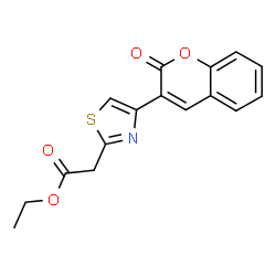 ChemSpider 2D Image | Ethyl [4-(2-oxo-2H-chromen-3-yl)-1,3-thiazol-2-yl]acetate | C16H13NO4S