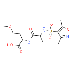 ChemSpider 2D Image | N-[(3,5-Dimethyl-1,2-oxazol-4-yl)sulfonyl]alanyl-O-methylhomoserine | C13H21N3O7S