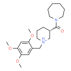 ChemSpider 2D Image | (3S)-3-(1-Azepanylcarbonyl)-1-(2,4,5-trimethoxybenzyl)piperidinium | C22H35N2O4
