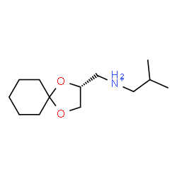 ChemSpider 2D Image | N-[(2R)-1,4-Dioxaspiro[4.5]dec-2-ylmethyl]-2-methyl-1-propanaminium | C13H26NO2