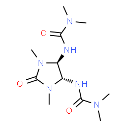 ChemSpider 2D Image | 3,3'-[(4R,5R)-1,3-Dimethyl-2-oxo-4,5-imidazolidinediyl]bis(1,1-dimethylurea) | C11H22N6O3